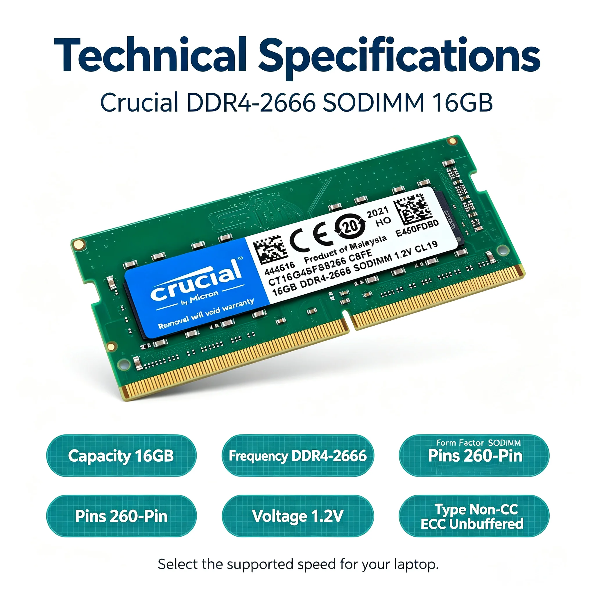 Crucial DDR4 Laptop RAM SODIMM - Ddr4 2400Mhz review and price