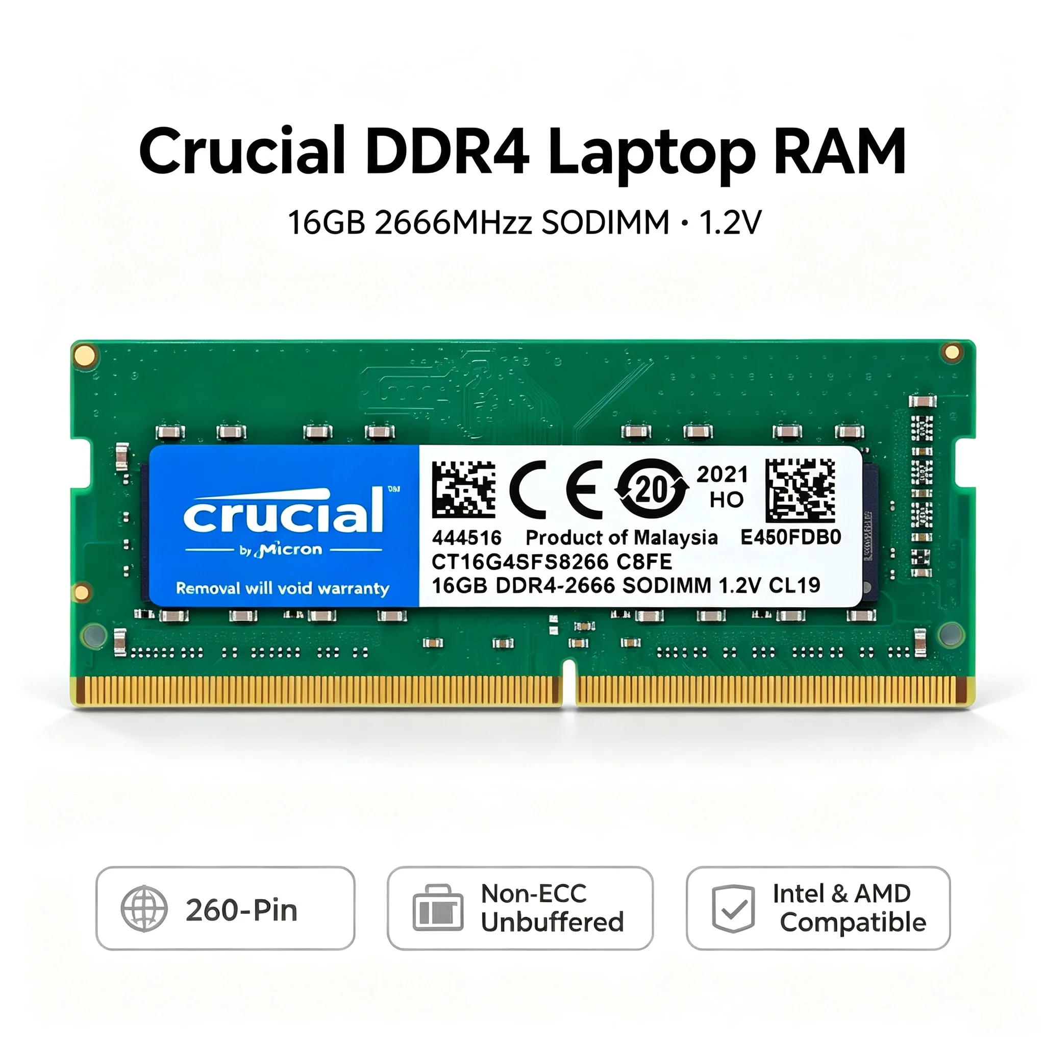 Crucial  1PCS/2PCS DDR4 Laptop - Ddr4 2400Mhz review and price