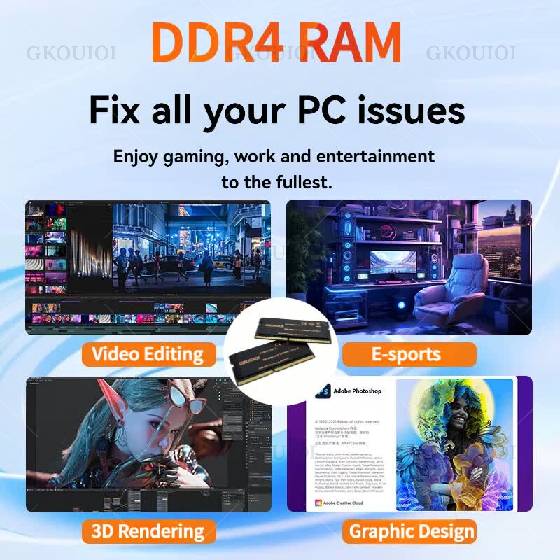 GKOUIOI DDR4 Memoria Ram 4GB 8 - Ddr4 2400Mhz review and price