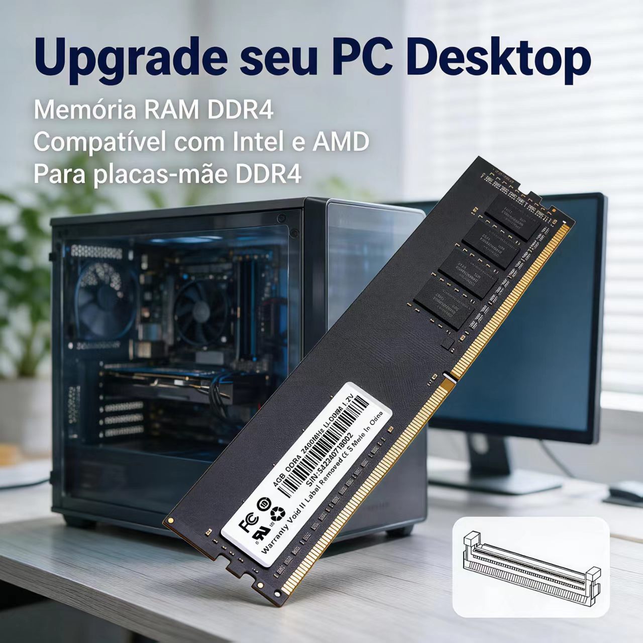 DDR4 RAM 4GB 8GB 2400MHz Deskt - Server Memory Ddr4 review and price