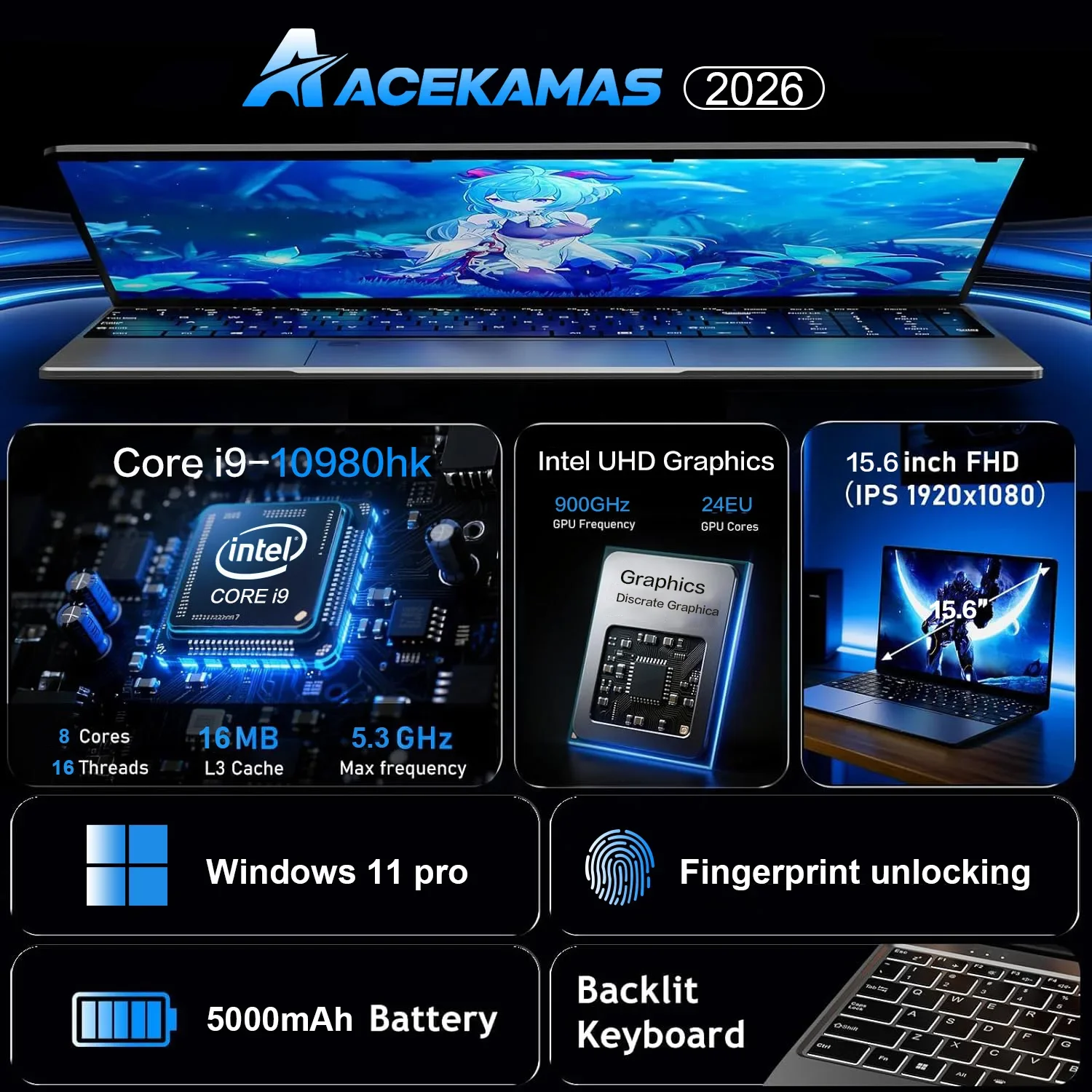 15.6inch Potrable Laptop Intel - Ddr4 16Gb review and price
