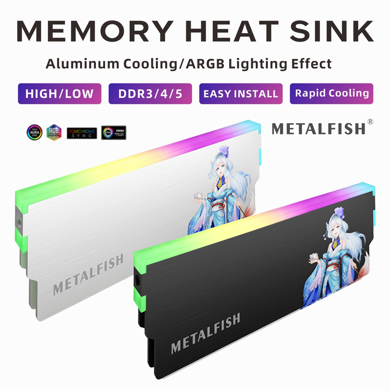METALFISH DRAM Heatsink 5V-3PI - Ddr4 Desktop Ram review and price